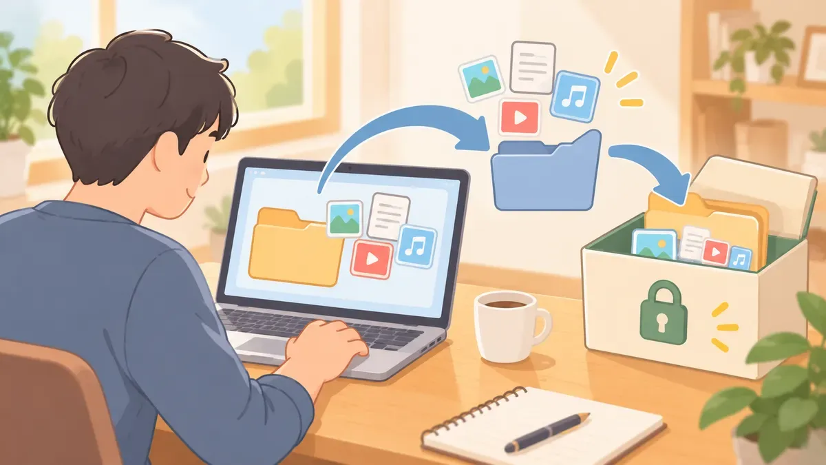 復元の前に今のデータをコピーして保管する場面